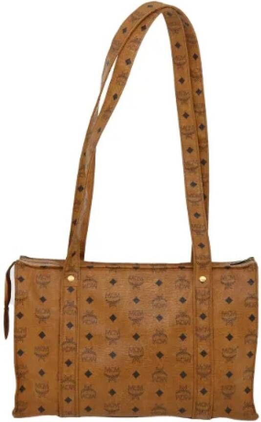 MCM Pre-owned Voldoende lederen schouderzakken Bruin Dames