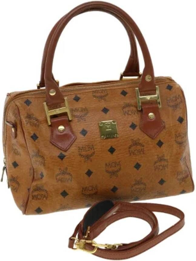 MCM Pre-owned Voldoende lederen schouderzakken Bruin Dames