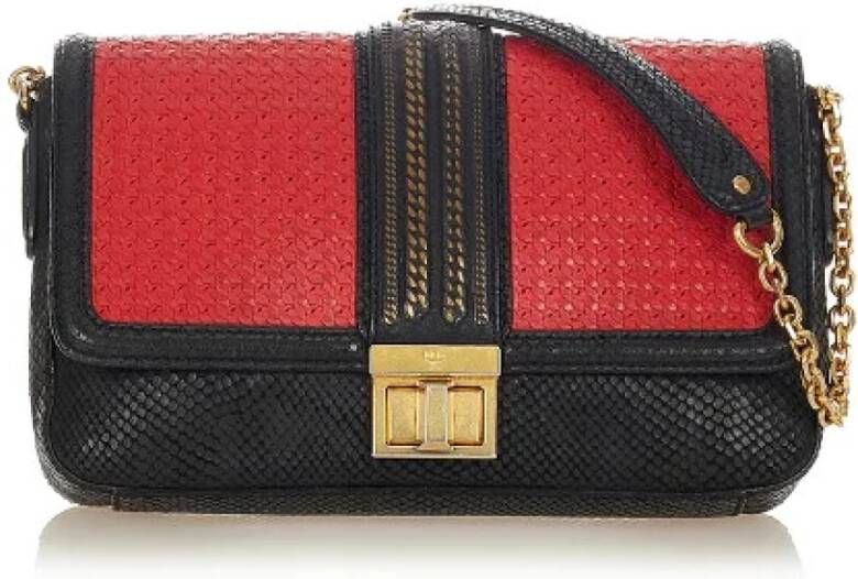 MCM Pre-owned Voldoende lederen schouderzakken Rood Dames