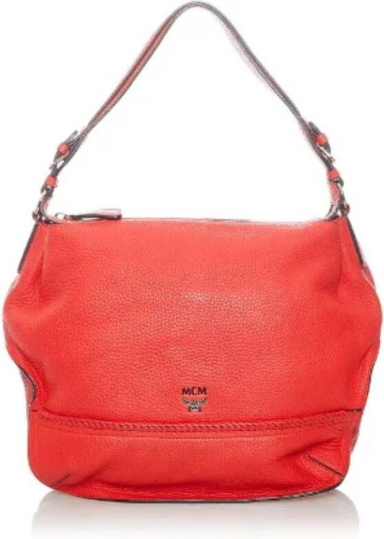 MCM Pre-owned Voldoende lederen schouderzakken Rood Dames