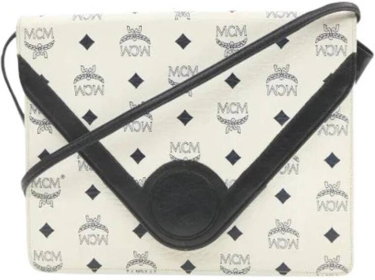 MCM Pre-owned Voldoende lederen schouderzakken Wit Dames