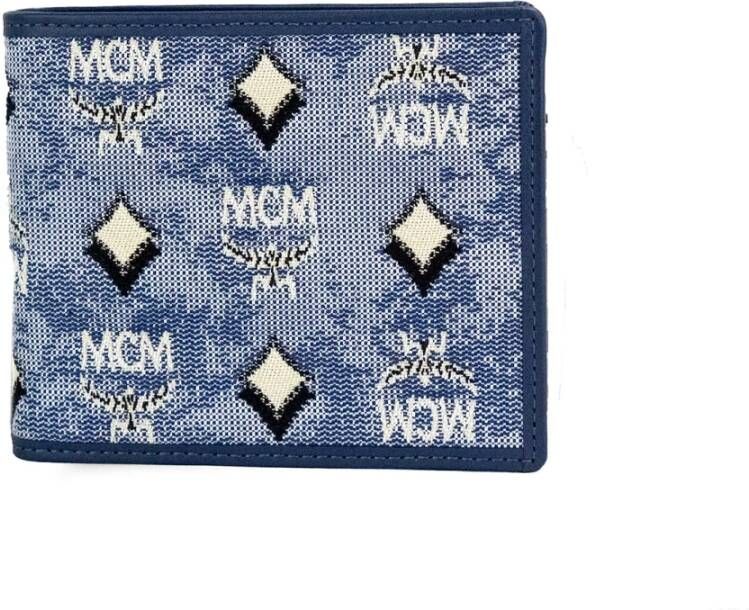 MCM Wallets & Cardholders Blauw Heren