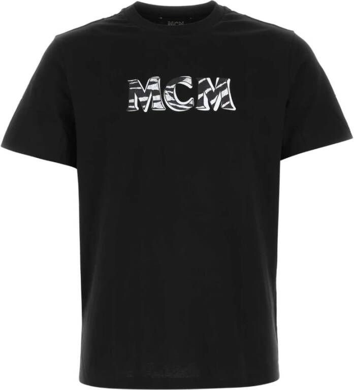 MCM Zwart katoenen t-shirt Zwart Heren