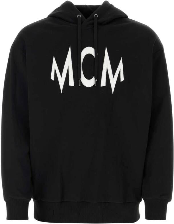 MCM Zwarte katoenen sweatshirt Klassieke stijl Zwart Heren