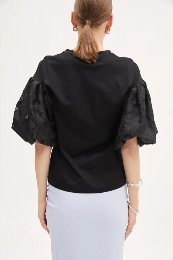 MeiMeiJ Casual katoenen T-shirt voor mannen Black Dames - Foto 3