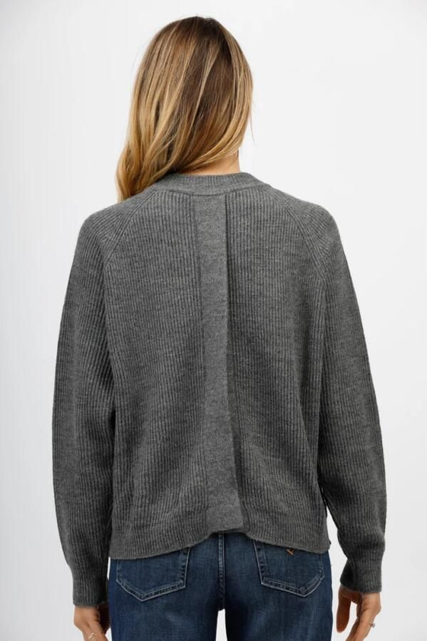 MeiMeiJ Raglanmouw Ronde Hals T-shirt met Zak Gray Dames - Foto 3