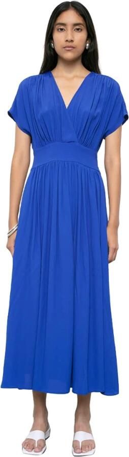 MeiMeiJ V-hals Jurk Blue Dames