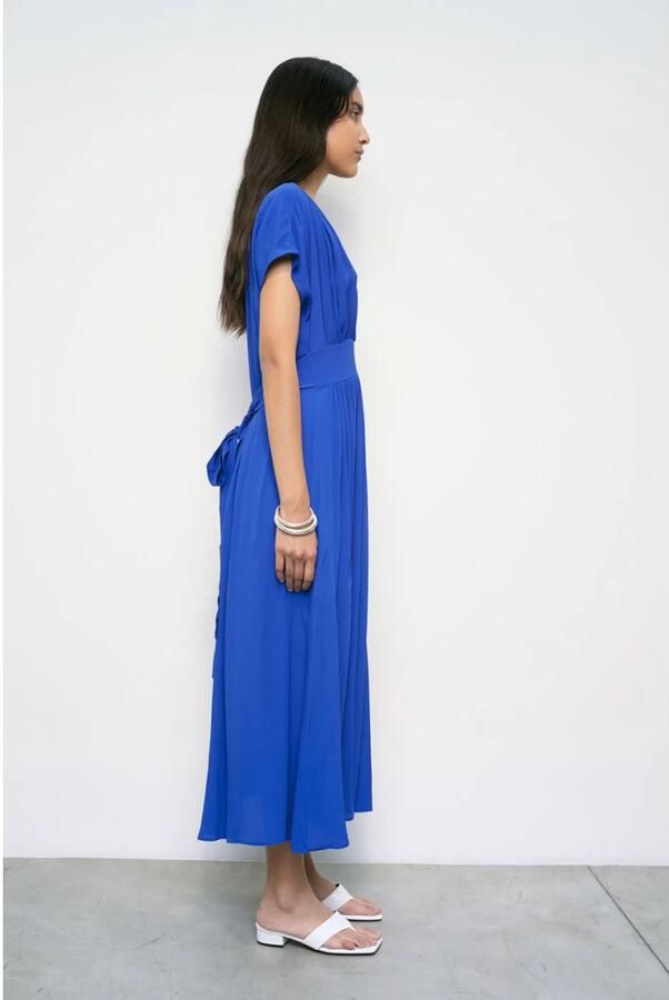 MeiMeiJ V-hals Jurk Blue Dames - Foto 2