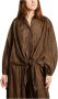 Mes Demoiselles Gestreepte zijden oversized shirt Groen Dames - Thumbnail 1