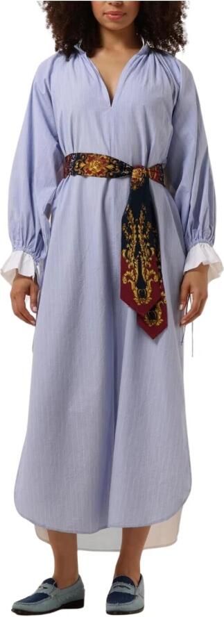 Mes Demoiselles Maxi-jurk met strikceintuur Wiki blauw - Foto 3