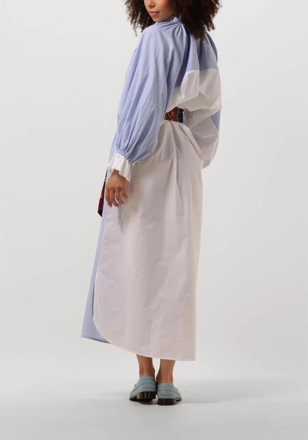 Mes Demoiselles Maxi-jurk met strikceintuur Wiki blauw