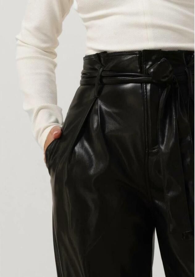 Mes Demoiselles Zwarte Leatherlook Broek Brock Black Dames - Foto 4
