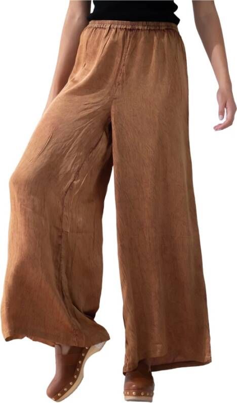 Mes Demoiselles Wide Trousers Bruin Dames