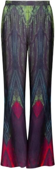 Mes Demoiselles Zachte en soepele broek met prachtige multicolor Phoenix-print Meerkleurig Dames