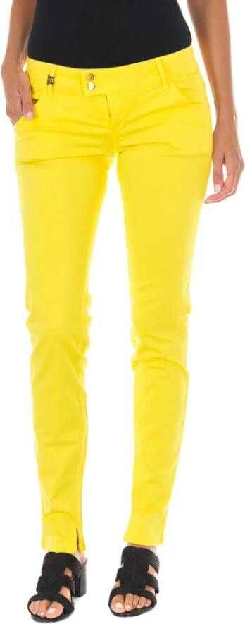 MET Gedurfde Gele Skinny Jeans Yellow Dames