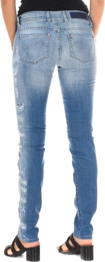 MET Lange Khaki Jeans Rits en Knopen Blue Dames - Foto 3