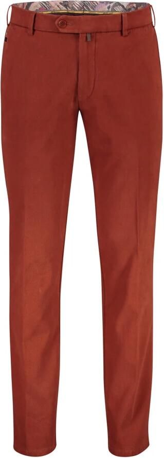 Meyer Bruine Katoenen Chino Broek Brown Heren