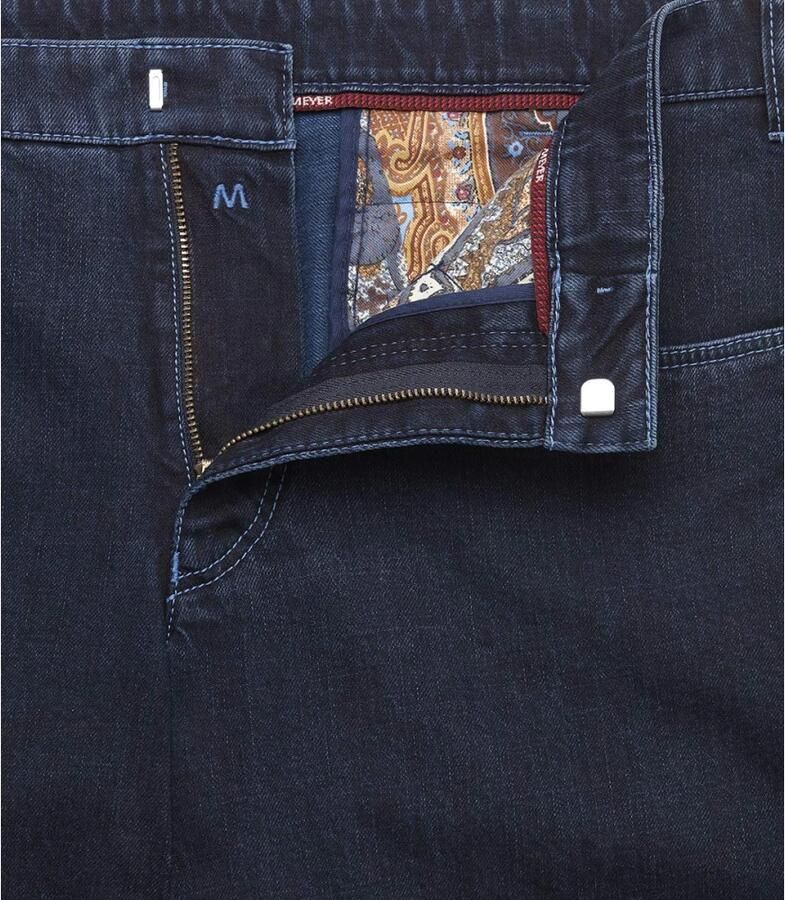 Meyer Donkerblauwe Denim 5-Pocket Jeans Blue Heren
