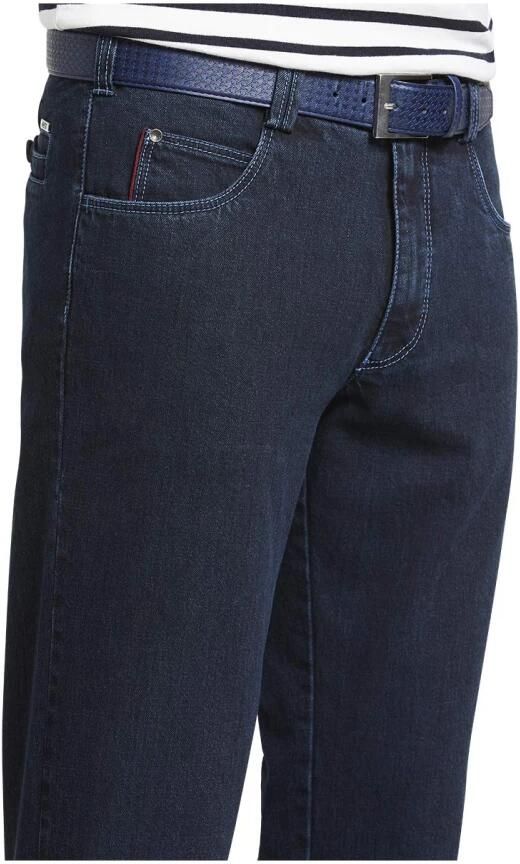Meyer Donkerblauwe Denim 5-Pocket Jeans Blue Heren - Foto 7
