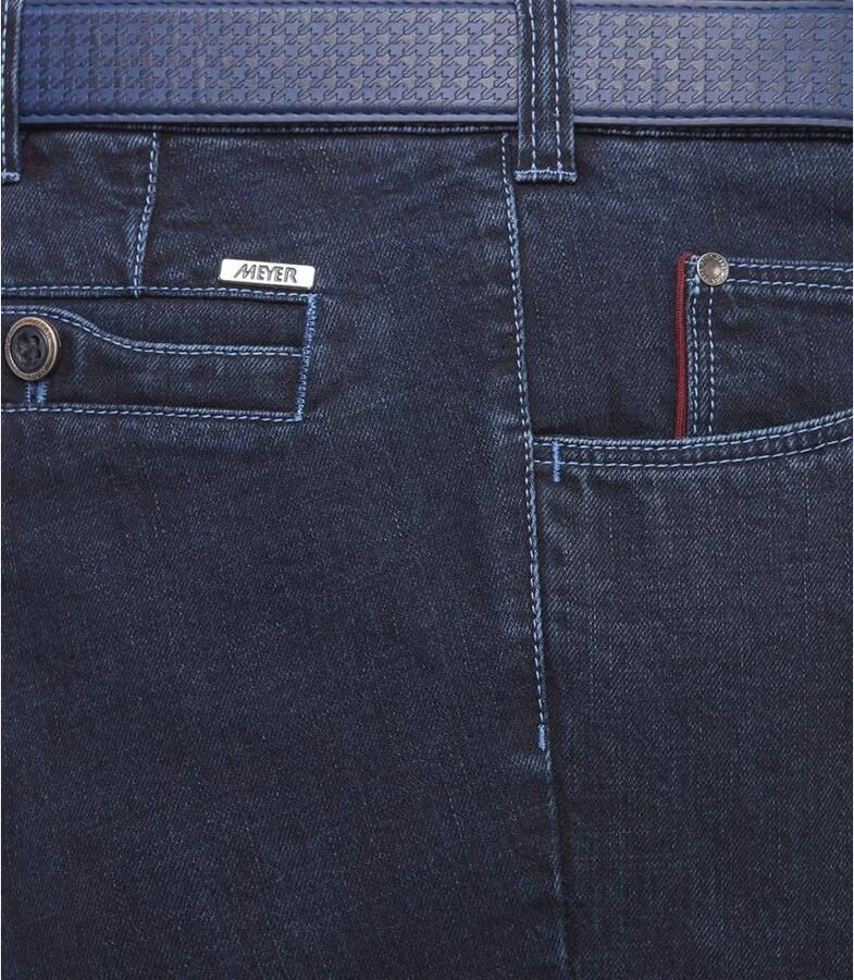 Meyer Donkerblauwe Denim 5-Pocket Jeans Blue Heren - Foto 2