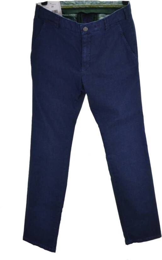 Meyer Slim-fit Trousers Blauw Heren