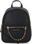 Michael Kors Zwarte rugzak van geperst leer met metalen kettingdetail Black Dames - Thumbnail 1