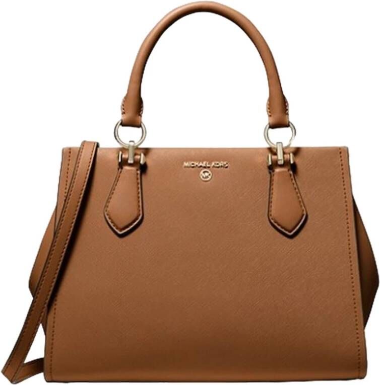 Michael Kors Bruin Leren Handtas voor Moderne Vrouw Brown Dames