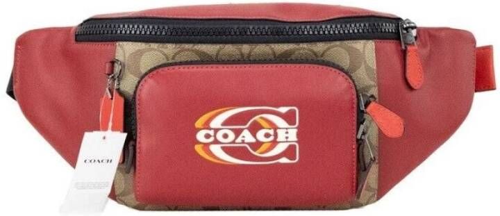 Coach Stijlvolle Colorblock Track Riemtas Bruin Dames