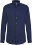 Michael Kors Slim Fit Katoenen Overhemd met Franse Kraag Blue Heren - Thumbnail 1