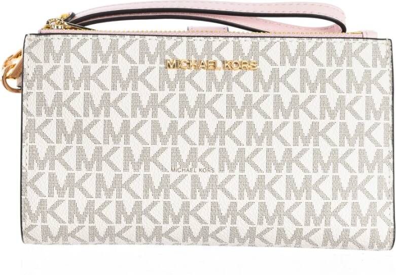 Michael Kors Wallets and Cardholders Clutches Brown White Beige Dames