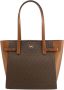 Michael Kors Carmen Tote Bag Bruin Coated Canvas Brown Dames - Thumbnail 3