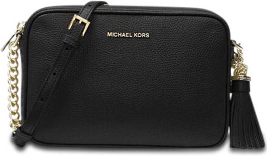 Michael Kors Gestructureerde Leren Schoudertas Zwart Black Dames - Foto 12