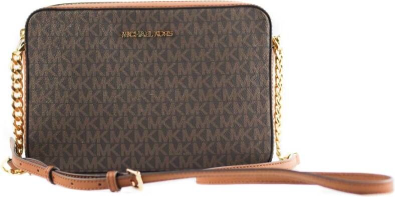 Michael Kors Grote East West Crossbody tas Brown Dames