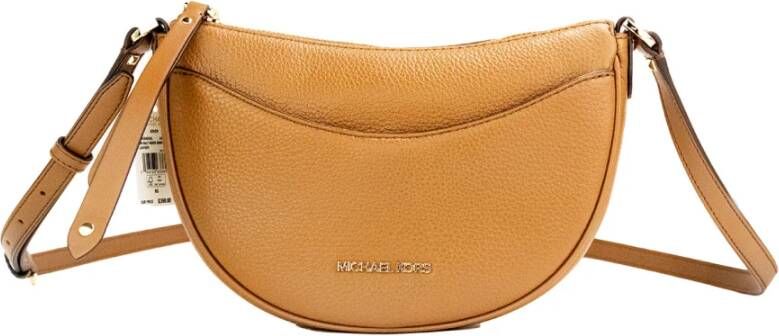 Michael Kors Dover Kleine Halve Maan Schoudertas Orange Dames