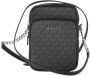 Michael Kors Jet Set Travel Medium North South Chain Crossbody Bag Black Dames - Thumbnail 1