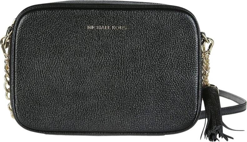 Michael Kors Gestructureerde Leren Schoudertas Zwart Black Dames - Foto 9