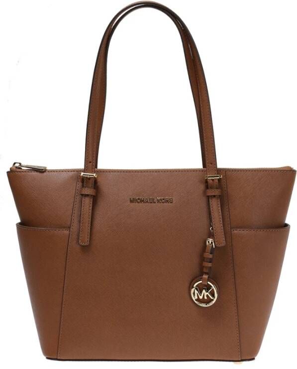 Michael Kors Bruine Schoudertas van Pebble-leer Brown Dames