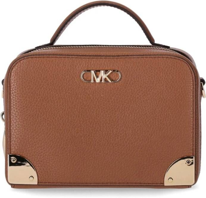 Michael Kors Estelle Lichtbruine Crossbody Tas Bruin Dames