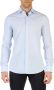 Michael Kors Katoenen Slim Fit Overhemd met Geborduurd Logo Blue Heren - Thumbnail 1