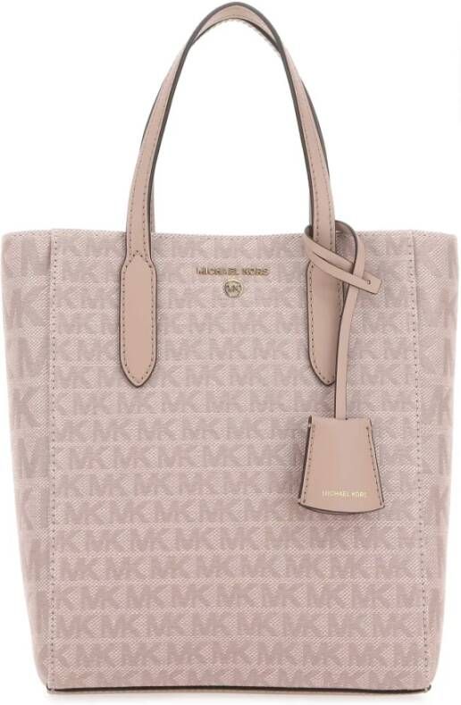Michael Kors Geborduurd canvas handtas Beige Dames