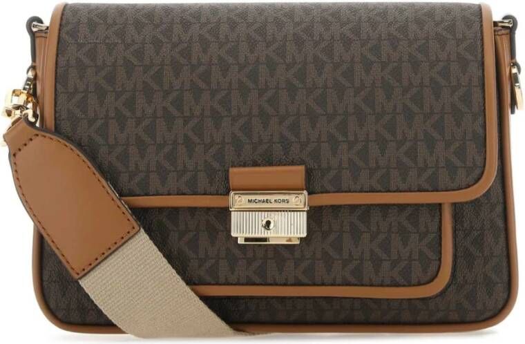Michael Kors Gedrukte lederen handtas Bruin Dames