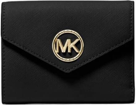 Michael Kors Zwarte Saffiano Leren Portemonnee met Charme Sluiting Black Dames - Foto 5