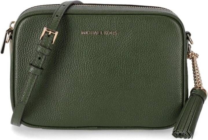 Michael Kors Groene Ginny Crossbody Tas met Gouden Hardware Green Dames