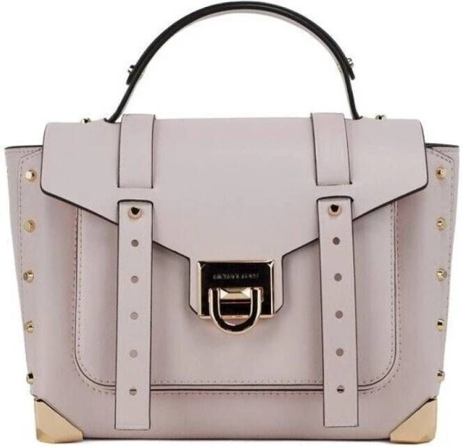 Michael Kors Manhattan Medium Top Handle Satchel Handtas Beige Dames