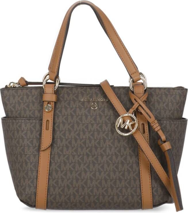 Michael Kors Bruine Top-Zip Tote Tas Brown Dames