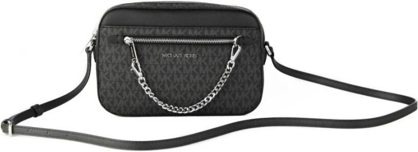 Michael Kors Jet set grote crossbody tas Zwart Dames