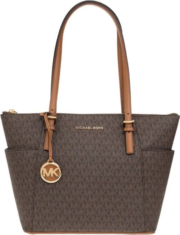 Michael Kors Stijlvolle Vegan Leren Tote Tas Brown Dames