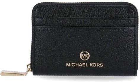 Michael Kors Jet Set Small Pebbled Leather Wallet Zwart Dames