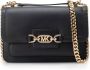 Michael Kors Zwarte leren flap tas met goudkleurige details Black Dames - Thumbnail 13