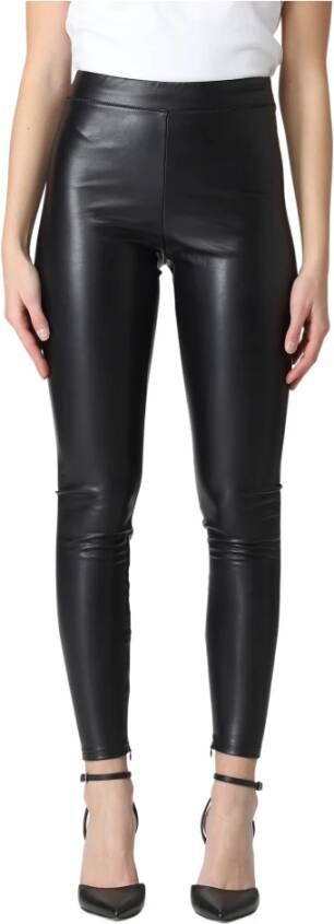 Michael Kors Leather Trousers Zwart Dames